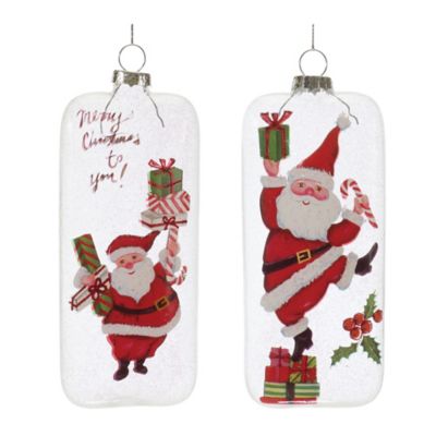 Melrose International Whimsical Santa Ornament (Set of 12)