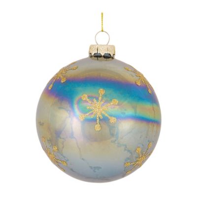 Image showing  Irredescent Glass Snowflake Ornament (Set of 6)