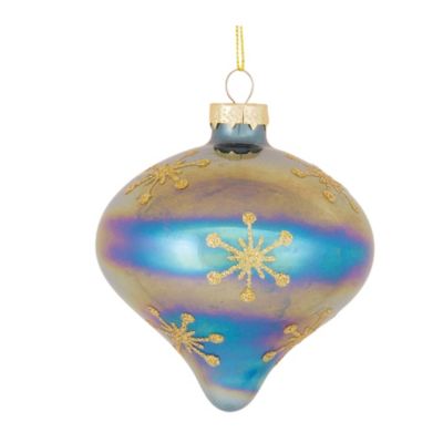 Image showing  Irredescent Glass Snowflake Ornament (Set of 6)