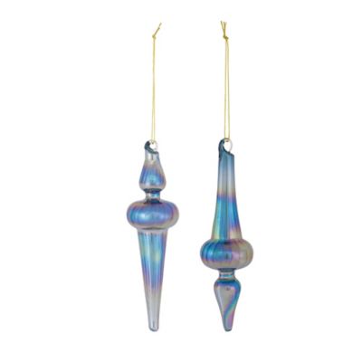 Melrose International Iridescent Finial Drop Ornament (Set of 12) main image 1