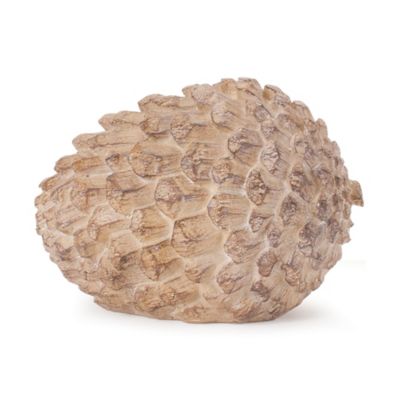 Melrose International Carved Pine Cone (Set of 2)