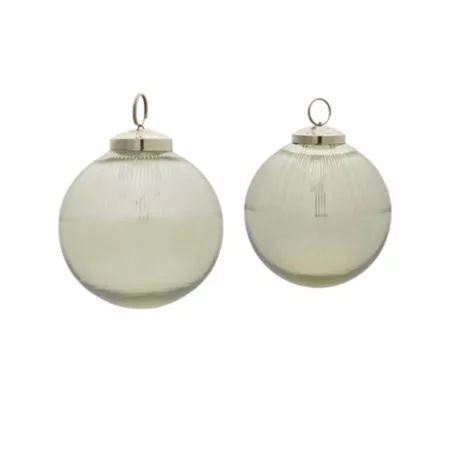 Melrose International Ribbed Glass Ball Ornament (Set of 12) Christmas Ornaments & Tree Toppers