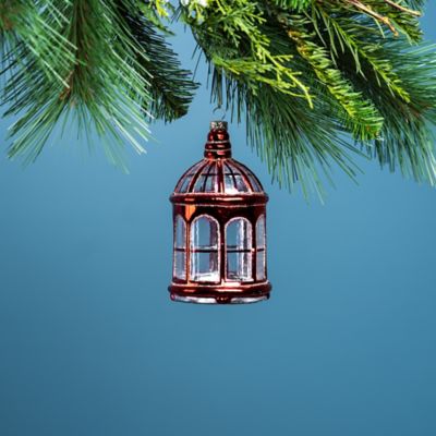 Image showing  Glittered Glass Lantern Ornament (Set of 6)