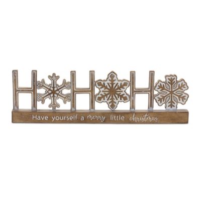 Melrose InternationalHo Ho Ho Tabletop Sentiment Sign (Set of 2)