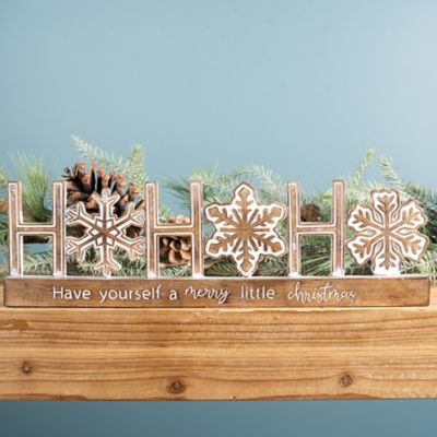 Image showing  Ho Ho Ho Tabletop Sentiment Sign (Set of 2)