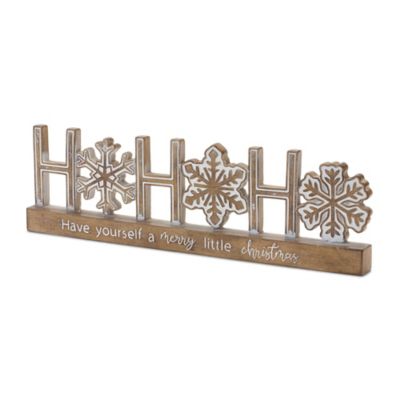 Image showing  Ho Ho Ho Tabletop Sentiment Sign (Set of 2)