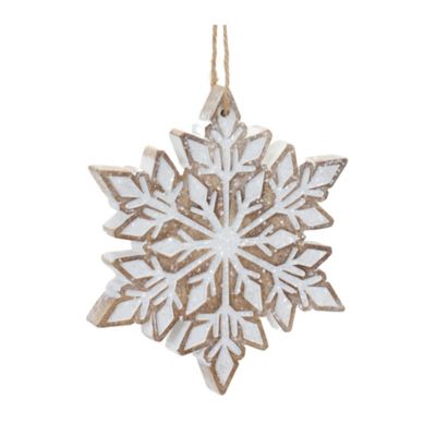 Image showing  Glittered Snowflake Ornament (Set of 3)