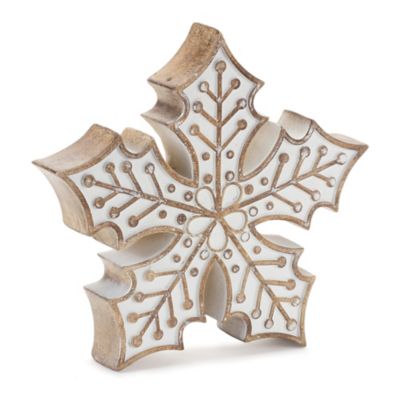 Melrose International Tabletop Snowflake (Set of 2)
