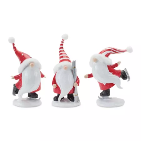 Melrose International Winter Sports Gnome Figurines (Set of 3) Christmas Kitchen & Tabletop Decor