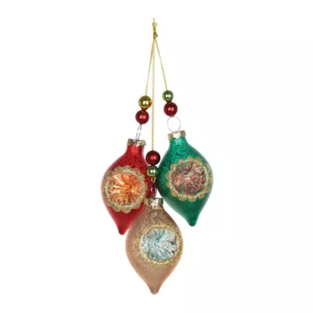 Melrose International Glass Reflector Ornament Drop (Set of 12) Christmas Ornaments & Tree Toppers