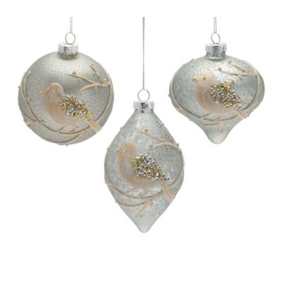 Melrose International Beaded Glass Bird Ornament (Set of 6)