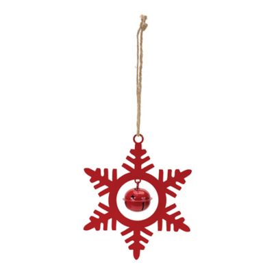 Image showing  Metal Snowflake with Bell Ornament (Set of 12)