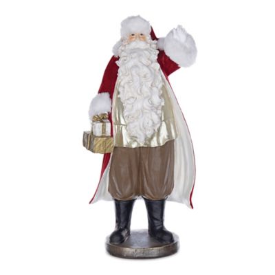 Melrose International Santa Statue with Presents 17 in. H