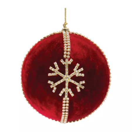 Melrose International Jeweled Snowflake Ball Ornament (Set of 4) Christmas Ornaments & Tree Toppers