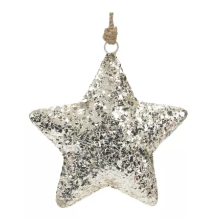 Melrose International Mosaic Metal Star Ornament (Set of 4) Christmas Ornaments & Tree Toppers