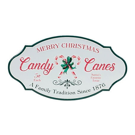 Melrose International Candy Canes Wall Sign 17.75 in. L