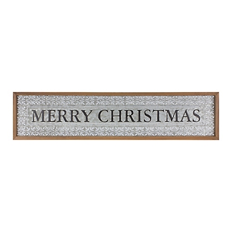 Melrose International Ornate Metal Merry Christmas Sign 34 in. L