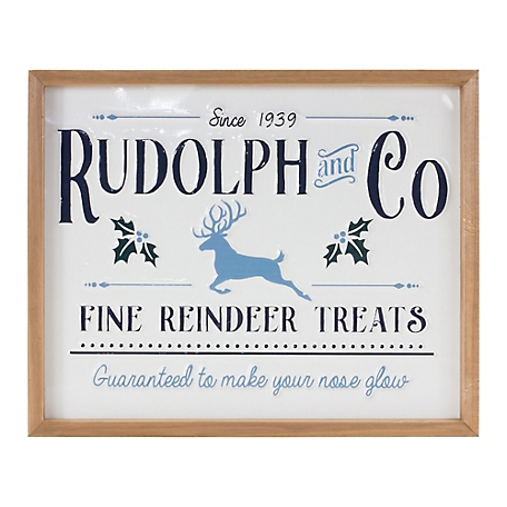 Melrose International Rudolf & Co Reindeer Sign 15.75 in. L