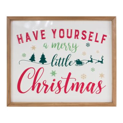 Melrose International Merry Little Christmas Sign 15.75 in. L