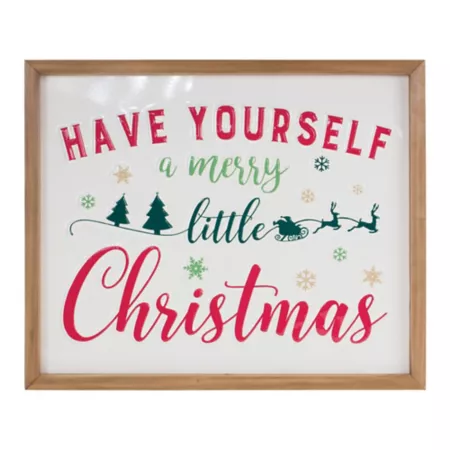 Melrose International Merry Little Christmas Sign 15.75" L Christmas Wall Decor