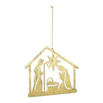 Image showing  Metal Holy Family Cut Out Ornament (Set of 12)