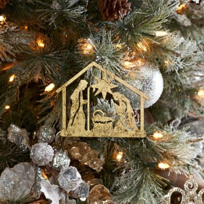 Image showing  Metal Holy Family Cut Out Ornament (Set of 12)