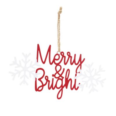 Image showing  Metal Holiday Sentiment Ornament (Set of 12)