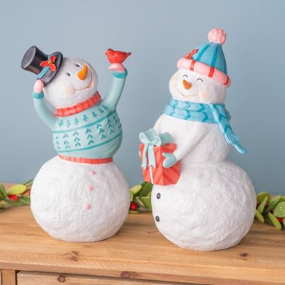 Image showing  Whimsical Snowman Figurine (Set of 2)
