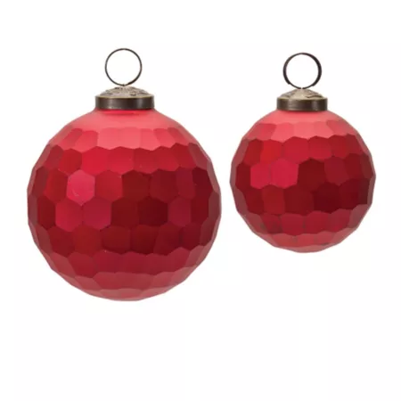 Melrose International Hammered Glass Ball Ornament (Set of 4) Christmas Ornaments & Tree Toppers