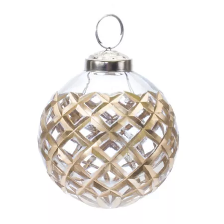 Harlequin Melrose International Etched Glass Ball Ornament (Set of 6) Christmas Ornaments & Tree Toppers