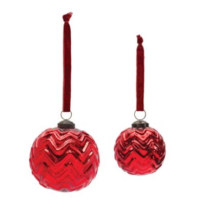 Image showing  Mercury Glass Ball Ornament (Set of 4)