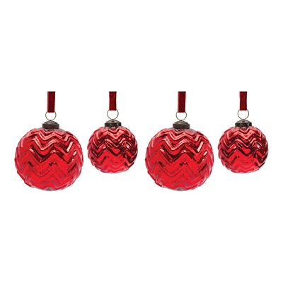 Image showing  Mercury Glass Ball Ornament (Set of 4)