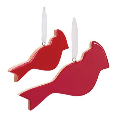 Melrose International Cardinal Bird Ornament (Set of 6)