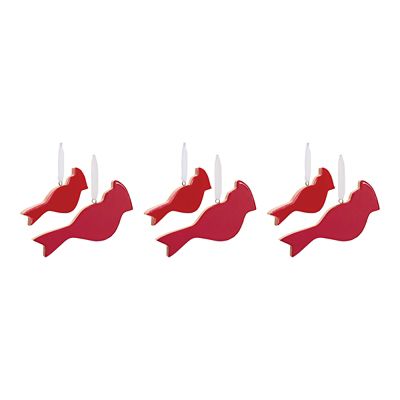 Image showing  Cardinal Bird Ornament (Set of 6)