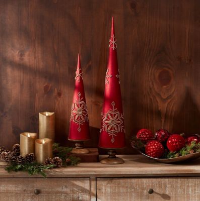 Melrose International Woven Wicker Design Pine Tree (Set of 2)