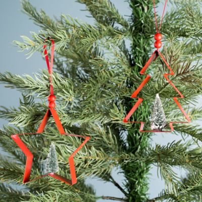 Image showing  Star and Pine Tree Cookie Cutter Ornament (Set of 6)