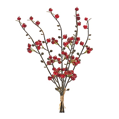 Melrose International Red Winter Berry Twig Bundle (Set of 6)
