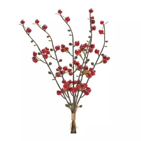 Melrose International Winter Red Berry Twig Bundle (Set of 6) Artificial Christmas Plants