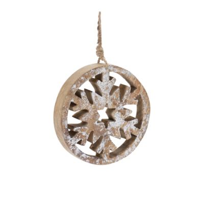 Image showing  Wood Cut Out Snowflake Ornament (Set of 12)