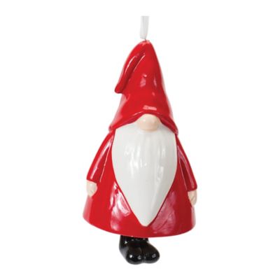 Melrose International Ceramic Gnome Bell Ornament (Set of 12)