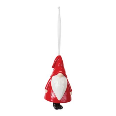 Image showing  Ceramic Gnome Bell Ornament (Set of 12)