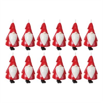 Image showing  Ceramic Gnome Bell Ornament (Set of 12)