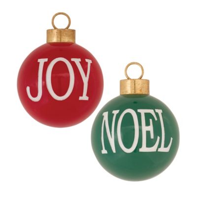 Melrose International Joy and Noel Ball Ornament (Set of 6)