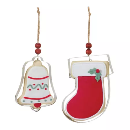 Melrose International Bell and Stocking Cookie Cutter Ornament (Set of 12) Christmas Ornaments & Tree Toppers