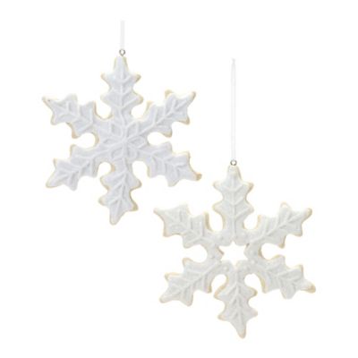 Melrose International Snowflake Cookie Ornament (Set of 12)