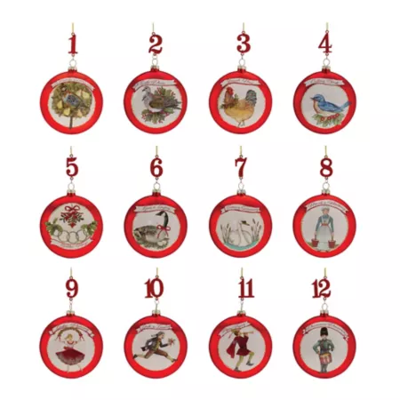 Melrose International Twelve Days Christmas Ornament (Set of 12) Christmas Ornaments & Tree Toppers