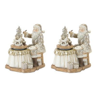 Image showing  Santa with Spinning Christmas Tree (Set of 2)