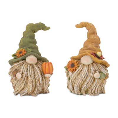 Melrose International Fall Harvest Gnome Figurine (Set of 6)