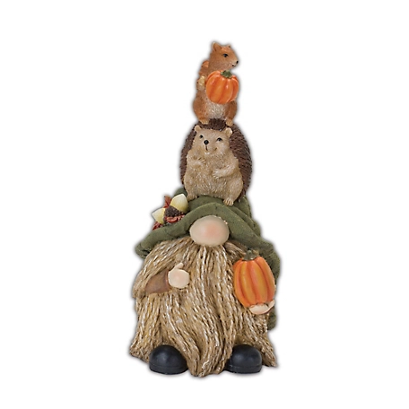 Melrose International Stacking Gnome with Animals Figurine (Set of 2)