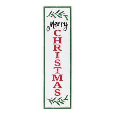 Melrose International Metal Merry Christmas Porch Sign 33 in. H at ...